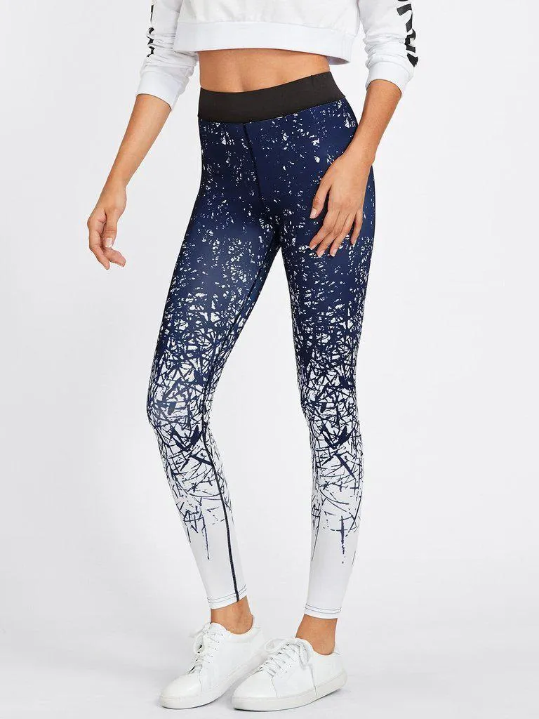 Abstract Print Gym Leggings