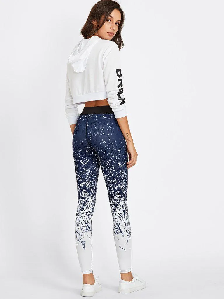 Abstract Print Gym Leggings