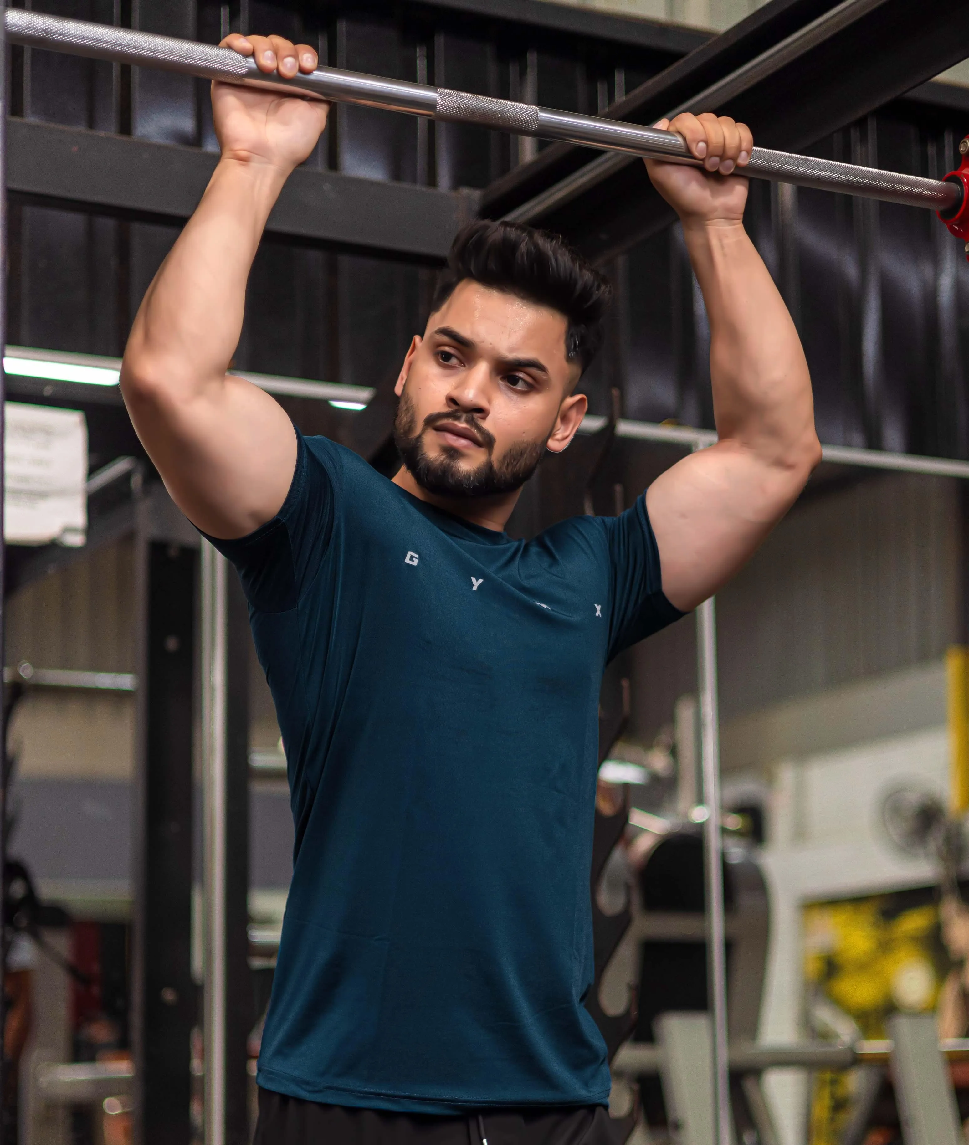 Ace GymX Tees: Teal Blue