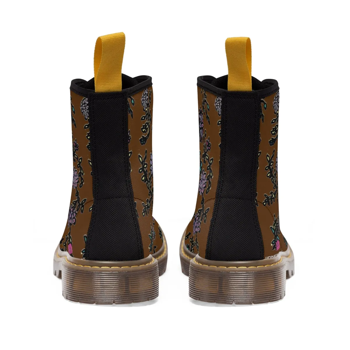 Brown Floral Women's Boots, Purple Floral Women's Boots, Best Winter Boots For Women (US Size 6.5-11)