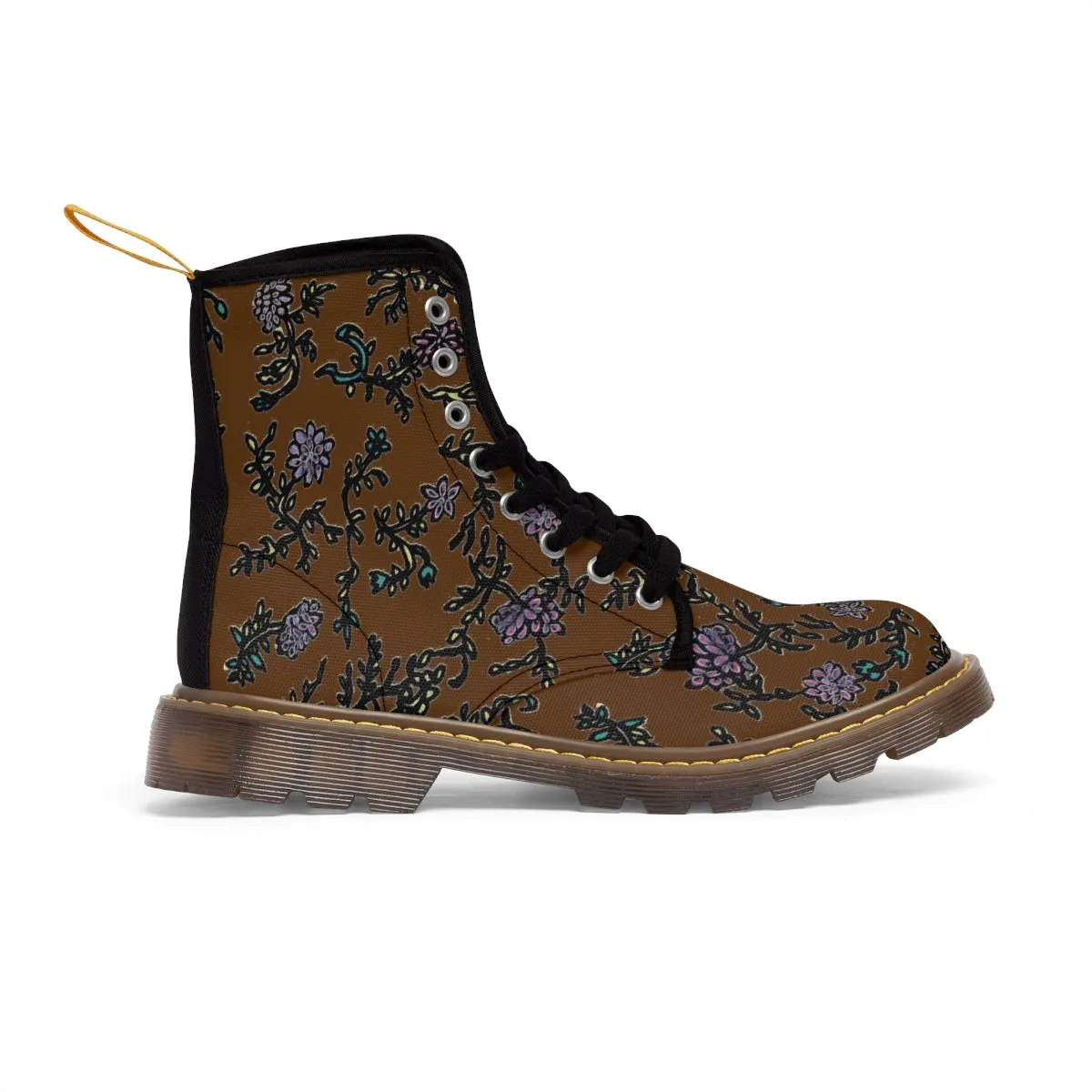 Brown Floral Women's Boots, Purple Floral Women's Boots, Best Winter Boots For Women (US Size 6.5-11)
