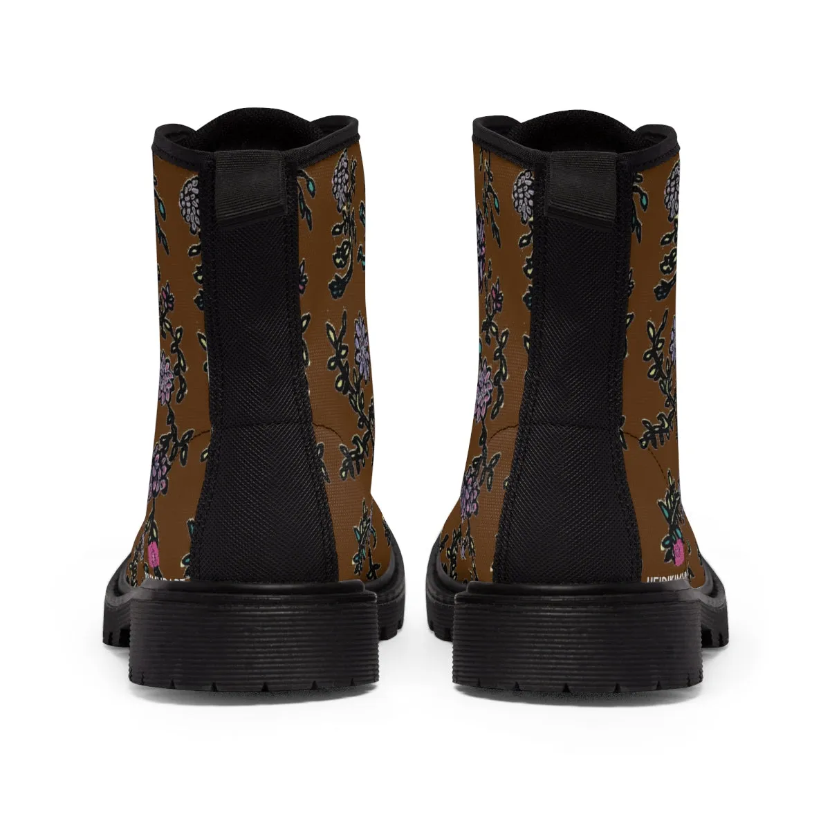 Brown Floral Women's Boots, Purple Floral Women's Boots, Best Winter Boots For Women (US Size 6.5-11)