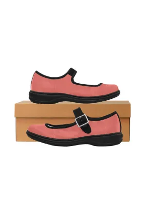 Living Coral Mila Satin Women's Mary Jane Shoes (Model 4808) Living Coral Mila Satin Women's Mary Jane Shoes (Model 4808)