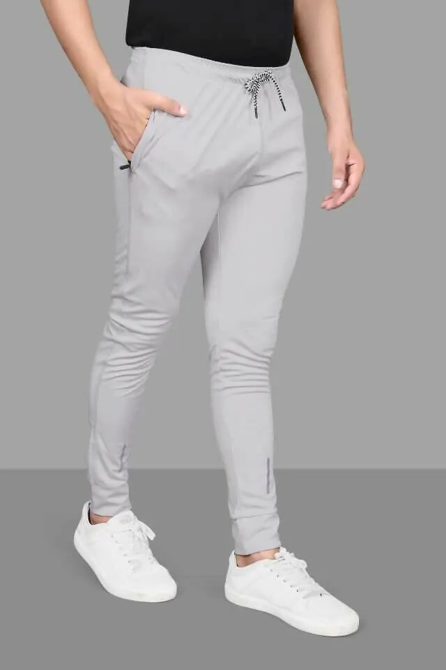 Men's Ultra Light Grey Tapered fit Track Pant