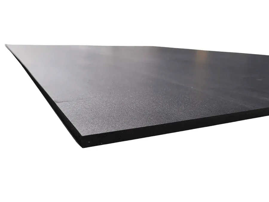 NWR Sportfloor Premium Black Rubber Mat - 4' x 6' x 3/8" (48" x 78" x 3/8")