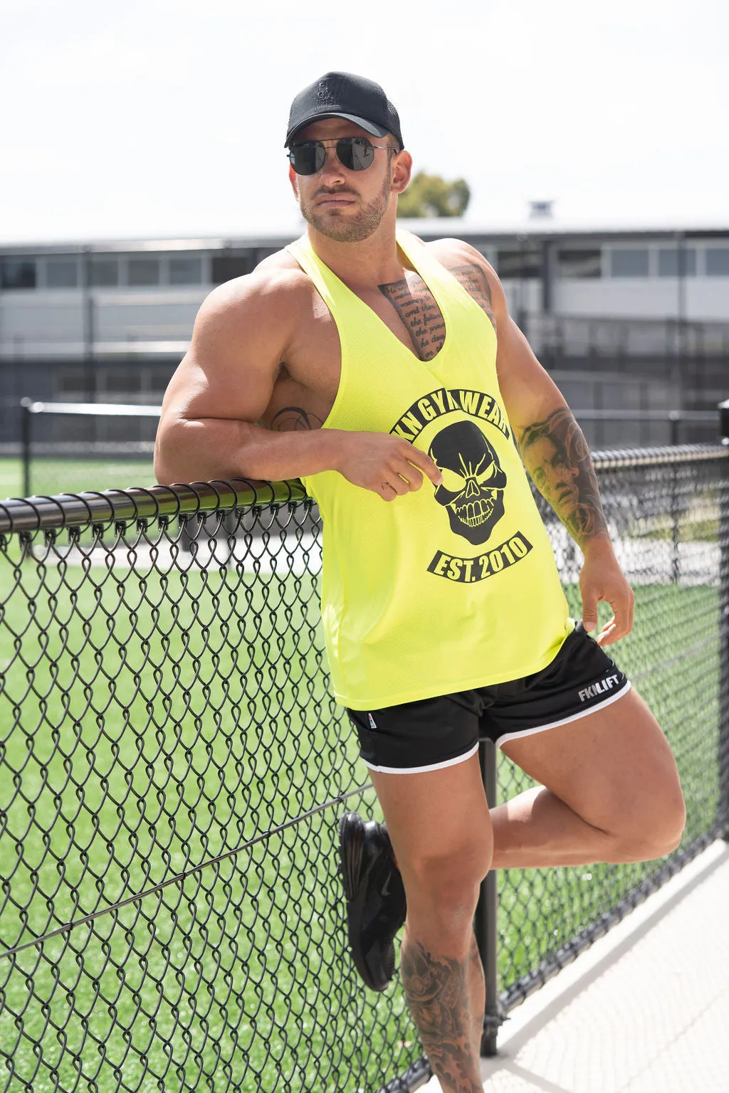 Predator | Men's Gym Stringer | Fluoro Yellow